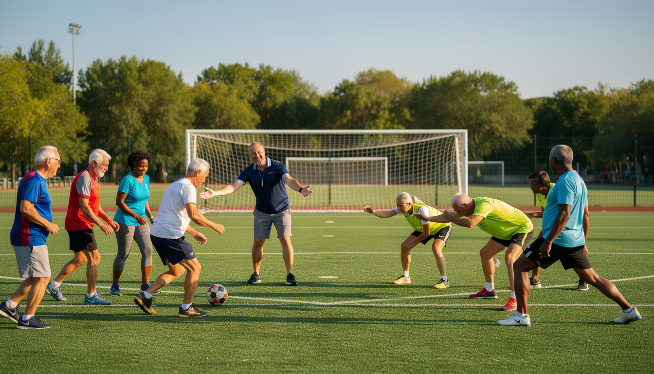 découvrez des conseils et exercices adaptés pour une séance d'entraînement de football dédiée aux seniors, afin de rester en forme et profiter pleinement du sport.